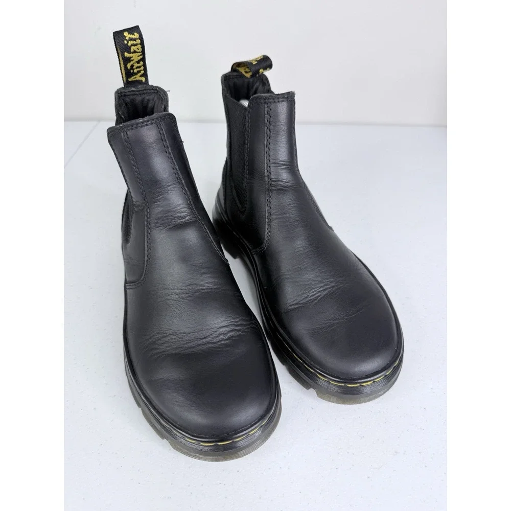 Dr. Martens Embury Black Leather Chelsea Boots Womens Size 6